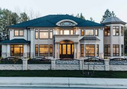 large custom home exterior design