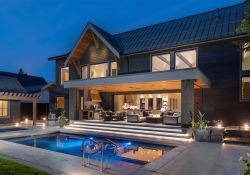 Exterior Pool Scene - Modern Indoor Outdoor Living - 