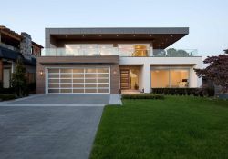 clean lines and modern exterior of a custom home