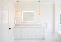 delicate and light bathroom vanity